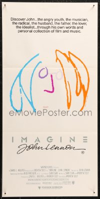 1j0830 IMAGINE Aust daybill 1988 classic self portrait artwork by former Beatle John Lennon!