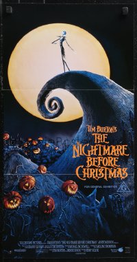 1j0847 NIGHTMARE BEFORE CHRISTMAS Aust daybill 1994 Tim Burton, Disney, great Halloween horror image