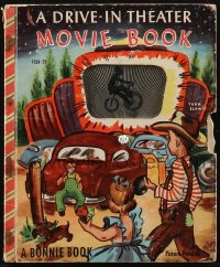 1j0437 DRIVE-IN THEATER MOVIE BOOK hardcover book 1951 Billy the Bunny illustrated by Nino Carbe!