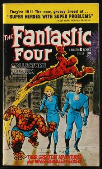 1j0446 FANTASTIC FOUR paperback book 1966 Jack Kirby, Collector's Album w/ never-revealed secrets!