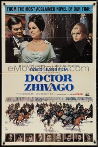 1j1904 DOCTOR ZHIVAGO style B 1sh 1965 Omar Sharif, Julie Christie, top cast, Lean English epic!