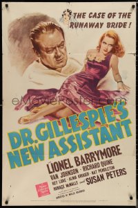 1j1908 DR. GILLESPIE'S NEW ASSISTANT 1sh 1942 Lionel Barrymore & sexy runaway bride Susan Peters!