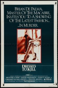 1j1912 DRESSED TO KILL 1sh 1980 Brian De Palma shows you the latest fashion of murder, sexy legs!