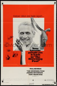 1j1914 DROWNING POOL 1sh 1975 cool image of Paul Newman as private eye Lew Harper!