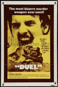 1j1915 DUEL int'l 1sh 1972 Steven Spielberg, Dennis Weaver, most bizarre murder weapon ever used!