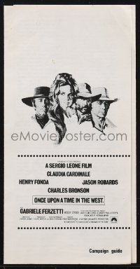 1j0143 ONCE UPON A TIME IN THE WEST English pressbook 1969 Leone, Cardinale, Fonda, Bronson, rare!