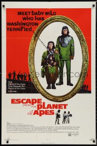 1j1930 ESCAPE FROM THE PLANET OF THE APES 1sh 1971 meet Baby Milo who has Washington terrified!