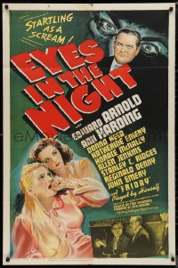 1j1937 EYES IN THE NIGHT 1sh 1942 Fred Zinnemann, blind detective Edward Arnold, Ann Harding