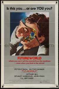 1j1958 FUTUREWORLD 1sh 1976 AIP, a world where you can't tell the mortals from the machines!