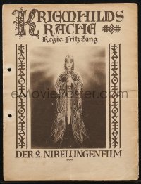 1j0261 KRIEMHILD'S REVENGE German program 1924 Fritz Lang's sequel Die Nibelungen: Kriemhilds Rache!