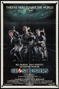 1j1963 GHOSTBUSTERS 1sh 1984 Bill Murray, Dan Aykroyd & Harold Ramis here to save the world!