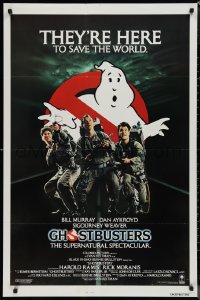 1j1964 GHOSTBUSTERS int'l 1sh 1984 Bill Murray, Aykroyd & Ramis are here to save the world!