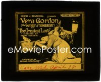 1j0639 GREATEST LOVE glass slide 1920 Vera Gordon, The Mother of Humoresque, with her young son!