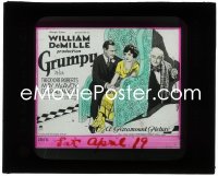 1j0641 GRUMPY glass slide 1923 Theodore Roberts, Conrad Nagel, May McAvoy, William C. DeMille