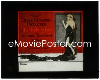 1j0656 RIGHT TO LOVE glass slide 1920 Mae Murray lives in deadly fear of her husband Holmes Herbert!