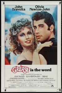 1j1980 GREASE 1sh 1978 c/u of John Travolta & Olivia Newton-John in a most classic musical!