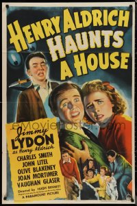 1j1991 HENRY ALDRICH HAUNTS A HOUSE 1sh 1943 Jimmy Lydon, Charles Smith as Dizzy, cool artwork!