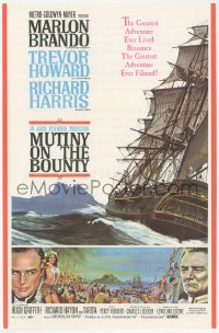 1j0396 MUTINY ON THE BOUNTY premiere herald 1962 Marlon Brando, Tarita, Smith & Henninger art!