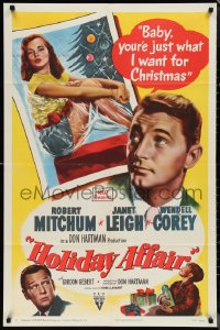 1j1994 HOLIDAY AFFAIR 1sh 1949 sexy Janet Leigh is what Robert Mitchum wants for Christmas!