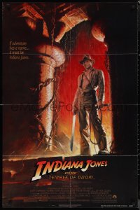 1j2005 INDIANA JONES & THE TEMPLE OF DOOM 1sh 1984 Harrison Ford, Kate Capshaw, Wolfe NSS style!