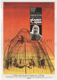 1j0276 PLANET OF THE APES Japanese 7x10 R1998 Charlton Heston classic, art of caged humans!