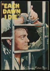 1j0582 EACH DAWN I DIE Japanese program 1954 prisoners James Cagney & George Raft, different & rare!