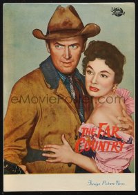 1j0583 FAR COUNTRY Japanese program 1955 James Stewart, Ruth Roman, Anthony Mann, different & rare!!