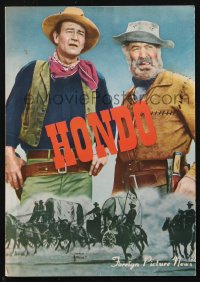 1j0585 HONDO Japanese program 1954 John Wayne, Ward Bond, different images, ultra rare!