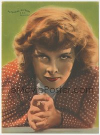 1j0217 KATHARINE HEPBURN Italian magazine page 1940s wonderful RKO portrait of the leading lady!