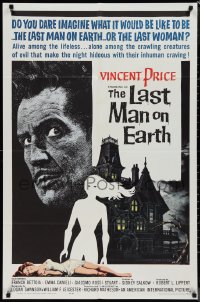 1j2026 LAST MAN ON EARTH 1sh 1964 AIP, Vincent Price among the lifeless, cool Reynold Brown art!