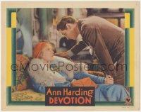 1j0997 DEVOTION LC 1931 close up of Robert Williams leaning over pretty Ann Harding on couch!