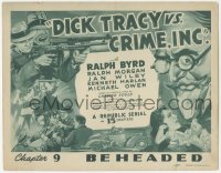 1j0880 DICK TRACY VS. CRIME INC. chapter 9 TC 1941 Ralph Byrd, Chester Gould, cool art, Beheaded!