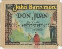 1j0881 DON JUAN TC 1926 John Barrymore as the famous lover by art of ladies & castle, very rare!