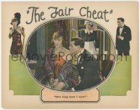 1j1008 FAIR CHEAT LC 1923 Lytell asks sexy showgirl Dorothy Mackaill how long must he wait, rare!