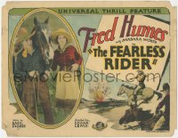 1j0883 FEARLESS RIDER TC 1928 cowboy Fred Humes & Barbara Worth in Universal Thrill Feature, rare!