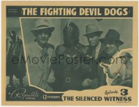 1j1010 FIGHTING DEVIL DOGS chapter 3 LC 1938 c/u of villain in costume, The Silenced Witness!