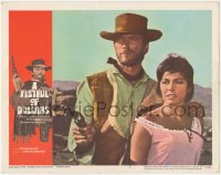 1j1011 FISTFUL OF DOLLARS LC #3 1967 Sergio Leone, c/u of Clint Eastwood & pretty Marianne Koch!