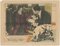 1j1017 GAY DECEIVER LC 1926 man plays a clever ruse on pretty Carmel Myers, ultra rare!