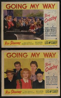 1j1394 GOING MY WAY 2 LCs 1944 Bing Crosby & pretty Rise Stevens, McHugh in Leo McCarey classic!