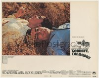 1j1028 GOODBYE COLUMBUS LC #7 1969 c/u of Richard Benjamin & pretty Ali MacGraw laying in field!