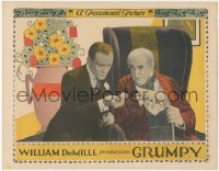 1j1033 GRUMPY LC 1923 close up of Theodore Roberts & Conrad Nagel staring at enormous diamond!