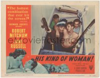 1j1046 HIS KIND OF WOMAN LC #2 1951 Robert Mitchum carried up stairs, presented by Howard Hughes!