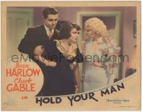 1j1049 HOLD YOUR MAN LC 1933 Clark Gable holds back Dorothy Burgess from Jean Harlow, ultra rare!