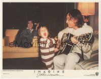 1j1060 IMAGINE LC 1988 former Beatle John Lennon with guitar, Yoko Ono & their child Sean Lennon!