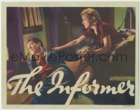 1j1061 INFORMER linen LC 1935 Margot Grahame tries to comfort Victor McLaglen, John Ford classic!