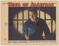 1j1068 KING OF ALCATRAZ LC 1938 best portrait of J. Carrol Naish pointing gun by prison bars!