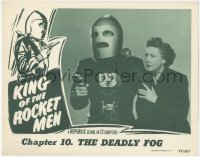 1j1070 KING OF THE ROCKET MEN chapter 10 LC 1949 Coffin in costume, Mae Clarke, The Deadly Fog!