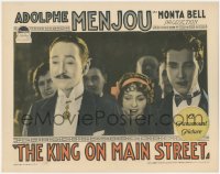 1j1071 KING ON MAIN STREET LC 1925 great close up of smiling Adolphe Menjou & Greta Nissen!