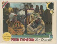 1j1072 KIT CARSON LC 1928 close up of Fred Thomson sitting with Native American Indian chief, rare!