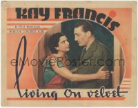 1j1079 LIVING ON VELVET LC 1935 close up of scared Kay Francis & sad Warren William, ultra rare!